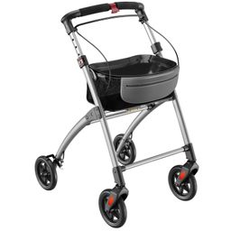 aktivshop Wohnungsrollator mit Feststellbremse, Aluminium-Rahmen & abnehmbares Tablett