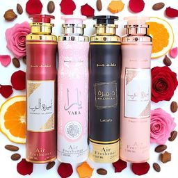 Lattafa Raumduft Set Lufterfrischer Khamrah, Yara, Ameerat Al Arab, Prive Rose