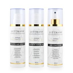 LUTTMANN® Synthetik Hair Pflegeset Shampoo + Balsam + Hair Conditioner