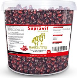 Supravit Hagebutten Pferd und Ponys | 2kg Eimer ganze getrocknete Früchte ohne Zucker