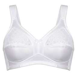 MYSANITY® BH aus Satin und Spitze, Cup D, ohne Bügel