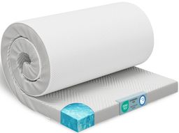 ELONEO Matratzentopper 5 cm hoch, Gel, für Hausstauballergiker, schadstoffgeprüft, waschbar