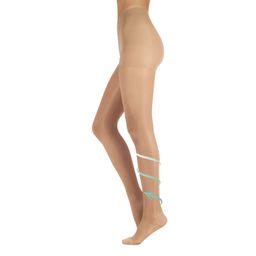 CALZITALY Kompressionsstrumpfhose 140 DEN, starker abgestufter Kompression 15-21 mm/Hg, Made in Itay