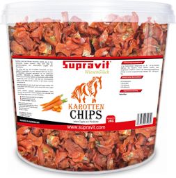 Supravit getrocknete Karottenchips für Pferde - 2kg Eimer leicht bekömmliche Möhrenchips