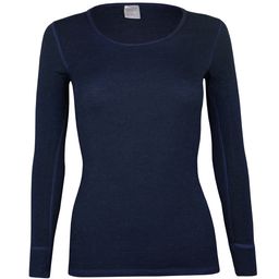 wobera NATUR Damenhemd langer Arm Schurwolle und Seide