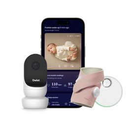 Owlet Dream Sock + Cam 2 - Medizinisch zertifiziertes Baby-Pulsoximeter mit Babyphone