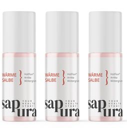 Wärmesalbe Roll-On - Wärmebalsam Muskelverspannung Nacken Schulter | 3er Set | SAPURA®