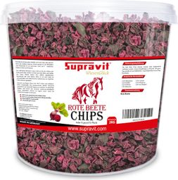 Supravit Rote Beete Chips - 2kg Eimer Pferdeleckerlis ohne Zucker - für alle Pferde