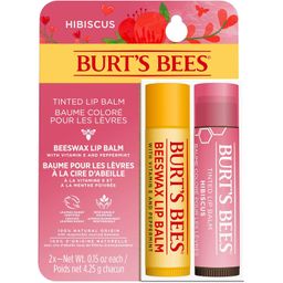 Burt’s Bees Lippenpflege Set – Bienenwachs und Getönter Hibiskus