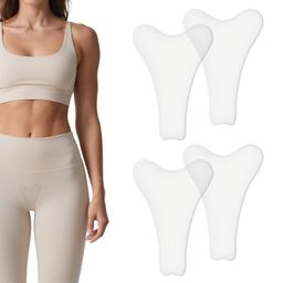 Unsichtbare Silikon Einlagen,4er Set,nahtlos & selbsthaftend,wiederverwendbar für Bikini & Legging