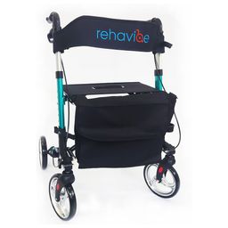 Leichtgewicht Reise-Rollator Aluminium Vierrad Rollator grün, faltbar