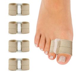COOL-i Zehenspreizer mit Band, 2 Paar, Silikon Zehentrenner für Damen & Herren, weich & bequem