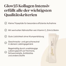Glow25® Kollagen Intensiv [30 Sticks] – mit Tripeptiden, Vitamin C, Zink und Biotin