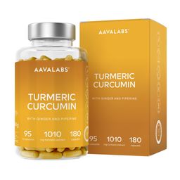 Aavalabs Curcumin Komplex – 4230 mg Kurkuma mit 95 % Curcuminoiden, Ingwer & Piperin
