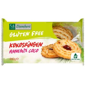 Damhert 6 Kokosringe mit Fruchtfüllung glutenfrei