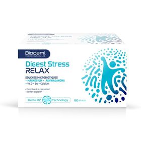 Biodami Digest Stress Relax: mikrobiotische Stämme + Ashwagandha zur Entspannung & Darmkomfort