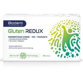 Biodami Gluten Redux mit mikrobiotische Stämme + Enzym für Verdauungskomfort