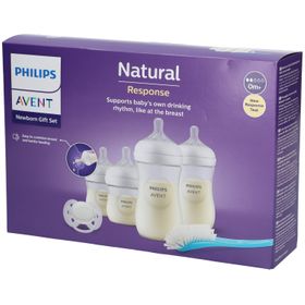 Philips Avent Babyflaschen Natural Response, Geschenkset für Neugeborene – 4 Babyflaschen