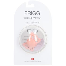 FRIGG Silikon Schnuller Schmetterling Flieder - Pfirsich 0-6 Monate