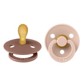 BIBS® Colour Schnuller Symmetrisch Gr. 1 Blush & Woodchuck 2 Stück