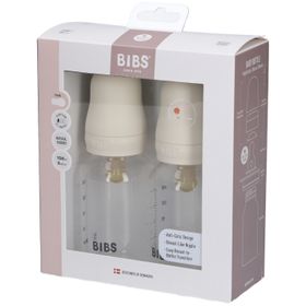 BIBS Baby BPA-freie Flasche Komplettset 2er-Pack Latex - Elfenbein