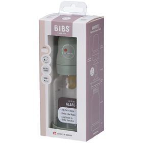 BIBS Babyflasche aus Glas 120 ml Komplettset Sage 0+ Monate