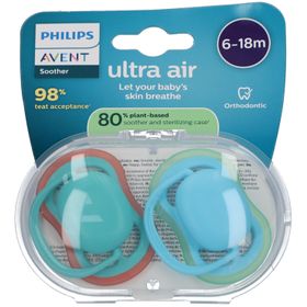Philips Avent Schnuller +6 Monate Air, nachtblau/grün