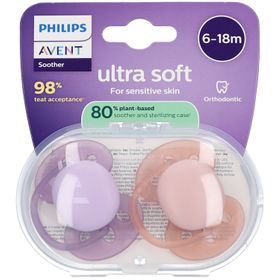 Philips Avent Schnuller +6 Monate, Soft, rosa/lila