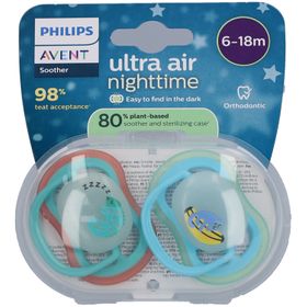 Philips Avent Schnuller +6 Monate Air Night Affe/Chamäleon
