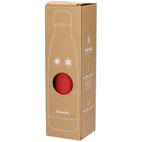 Qwetch Isolierflasche aus Edelstahl, Granitrot, 500 ml, 10119