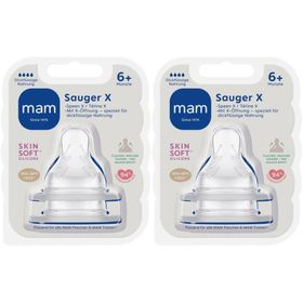 MAM Trinksauger Silikon, Gr. X, ab 6 Monaten, 2 St