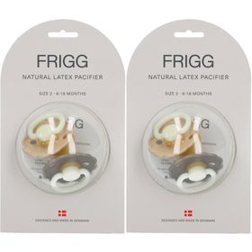 FRIGG Schnuller Daisy Night Portobello/Croissant 6-18 Monate