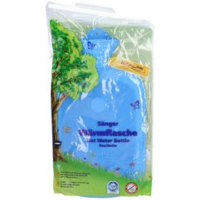 Saenger® Wärmflasche 2 l – Blau, einseitige Lamellen aus Naturgummi