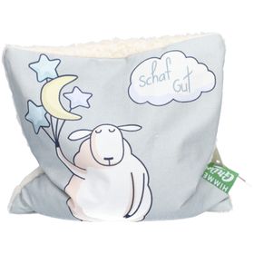 Himmelgrün® Kinder Traubenkernkissen 20x20 cm – Schlaf gut
