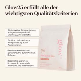 Glow25® Collagen Plus [450g] - mit Vitamin C, Zink und Biotin