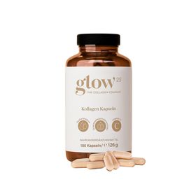 Glow25® Kollagen Kapseln hochdosiert [180 Kapseln] mit Hyaluronsäure und Vitamin C
