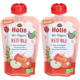 HOLLE Red Bee Trinkflasche Apfel & Erdbeere bio