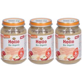 Holle Apfel und Banane mit Dinkel