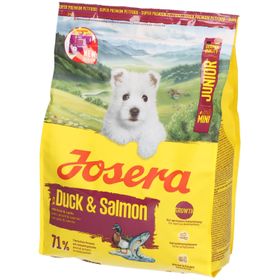Josera Mini Junior Ente & Lachs Hundefutter für Welpen kleiner Rassen