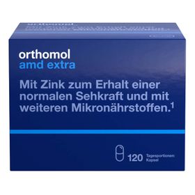 Orthomol AMD extra - Mikronährstoffe für den Erhalt normaler Sehkraft - mit Zink, Lutein und Zeaxanthin - Kapseln