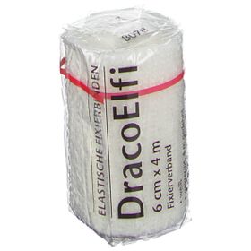 DracoElfi elatische Fisxierbinde 6 cm x 4 m cellophaniert