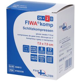 fiwa sterile Schlitzkompressen 7,5 x 7,5 cm