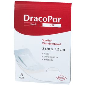 DracoPor Wundverband Soft weiß steril 7,2 x 5 cm