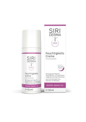 Siriderma Feuchtigkeitscreme ohne Duft-Pflege für empfindliche Mischhaut und bei Rosacea/Couperos