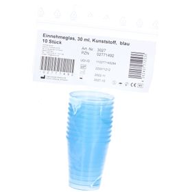 Einnehmeglas blau