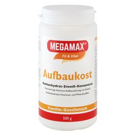 MEGAMAX® Fit & Vital Aufbaukost Kohlenhydrat-Eiweiß-Konzentrat Vanille-Geschmack