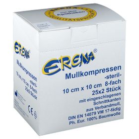 Erena® Mullkompressen 10 x 10 cm steril 8-fach