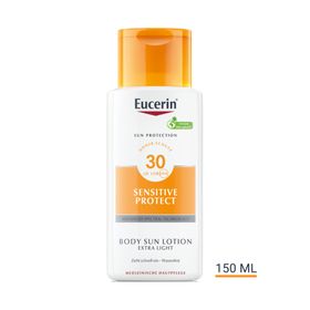 Eucerin® Sensitive Protect Sun Lotion Extra Light LSF 30 – hoher Sonnenschutz pflegt empfindliche Haut + Eucerin After Sun 50ml GRATIS
