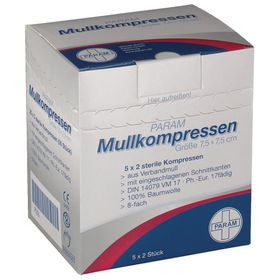 PARAM Mullkompressen 7,5 x 7,5 cm steril 8-fach