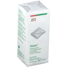 Gazin® Mullkompresse 5 cm x 5 cm unsteril 8 lagig